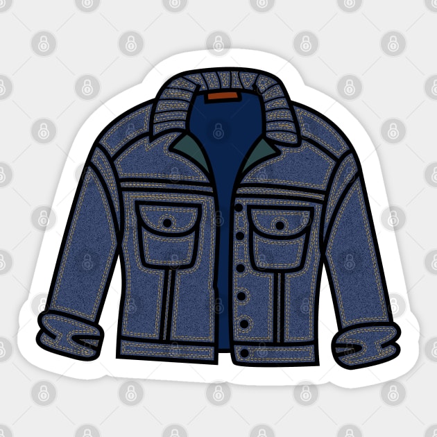 Jean Jacket Sticker by Full Moon